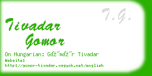 tivadar gomor business card